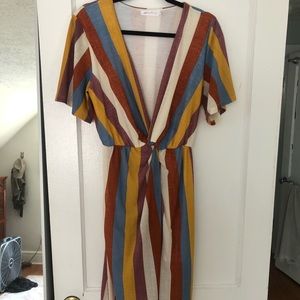 All in Favor Wrap Style MIDI dress